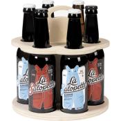 Tourniquet en Bois Rond 6 Bières avec Poignée