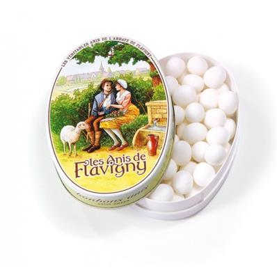 Boîte ovale bonbons anis de Flavigny 50 grs