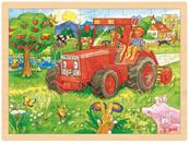 Puzzle bois le tracteur 96 pièces