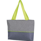 Sac isotherme rectangle gris vert anis tissu chiné 2 anses