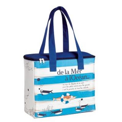 Sac isotherme polyester 2 anses décor de la Mer à l'Océan