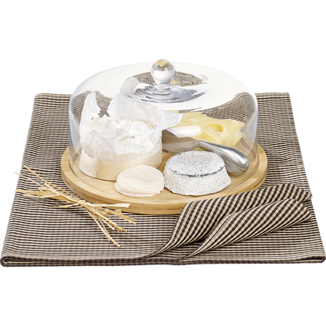 Plateau à fromage - avec cloche en verre - Ø 20 cm - Ibili