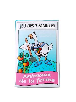 Etui Carton Jeu De Cartes 7 Familles Animaux De La Ferme