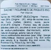 Sachet Figurines De Pâques 65 Grs