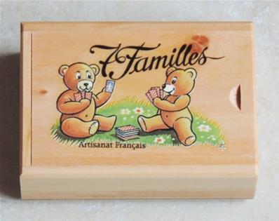 Boîte en bois vide pour jeu de 7 familles