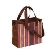Polyester Insulated Bag with 2 Handles, Brown Stripes