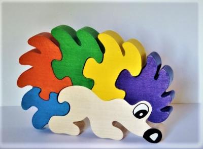 Petit Puzzle en Bois le Hérisson