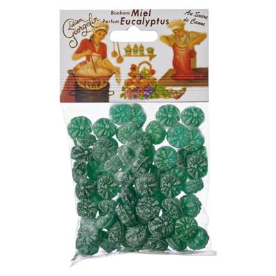 Bonbons miel et eucalyptus au sucre de Canne 150 grs