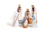 Crèche en Carton Rigide avec 8 Santons 