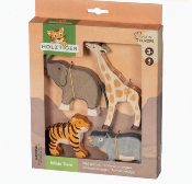 Holztiger Wooden Savanna Animal Figure Set (4 Pieces)