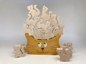 Jeu d'Adresse en Bois Juracrobate Chats