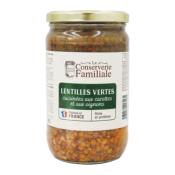 Lentilles Vertes Cuisines Carottes et aux Oignons