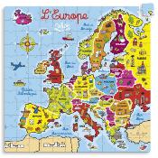 Puzzle Carte d'Europe 144 Pièces en Carton