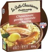 Plat cuisiné choucroute garnie cuisinée au Riesling