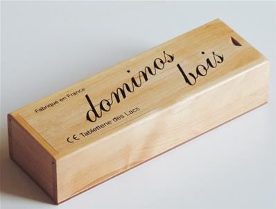 Coffret bois jeux de dominos