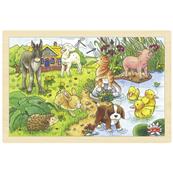 Puzzle bois les bébés animaux 24 pièces