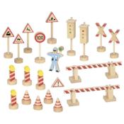 Ensemble De Panneaux De Signalisation En Bois