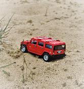 Voiture Miniature Hummer H2 Suv Rouge en Métal