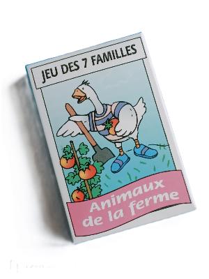 Etui Jeux De Cartes 7 Familles Animaux De La Ferme