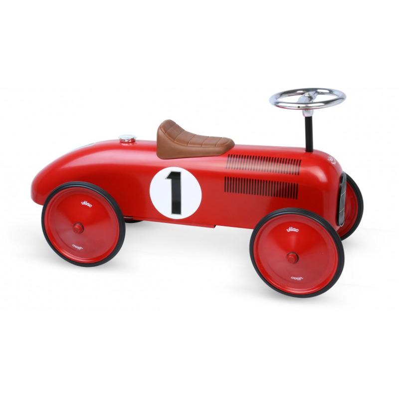 Porteur Voiture Enfant de Course Coloris Rouge