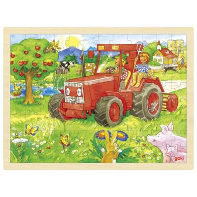 Puzzle en Bois le Tracteur 96 Pièces