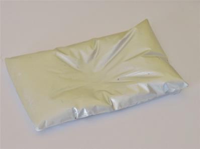 Support en plâtre forme oreiller coloris argenté