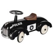 Porteur Enfant en Mtal Voiture de Police Noire