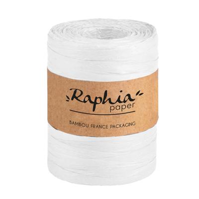 Bobine de Raphia en Papier Coloris Blanc