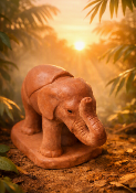 Santon l'Eléphant en Argile à Peindre