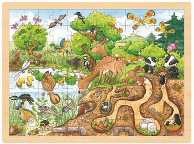 Puzzle bois découverte de la nature 96 pièces