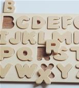 Puzzle alphabet en bois à peindre