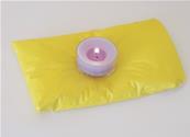 Support en plâtre forme oreiller coloris jaune