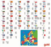 Puzzle bois des pays Européens 35 pièces
