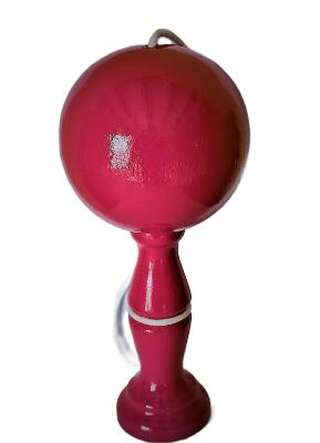 Bilboquet en Bois Laqué et Vernis Rose