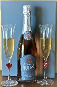 Coffret 2 Flûtes en Verre avec Crémant du Jura Rosé Brut 