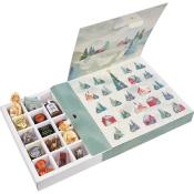 Coffret Vide Carton Carré Calendrier De l'Avent Campagne Enneigée