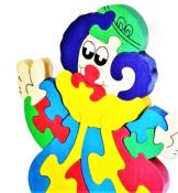 Grand Puzzle en Bois le Clown du Cirque