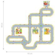 Circuit de Rues En Carton Avec Deux Voitures