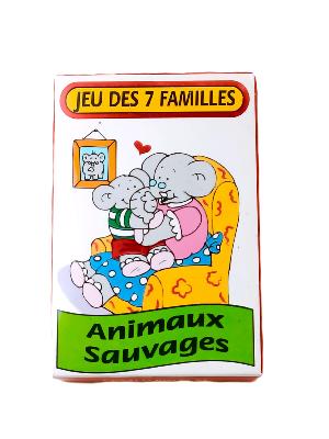 Etui Carton Jeu De Cartes 7 Familles Animaux Sauvages