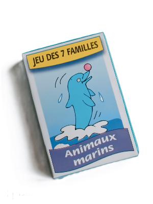 Etui Jeux De Cartes 7 Familles Animaux Marins