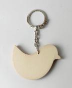 Porte-Clés Oiseau en Bois Personnalisable