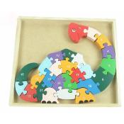 Puzzle Dinosaure pour Apprendre l'Alphabet et les Chiffres