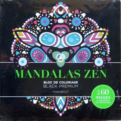 Bloc coloriage Black Premium Mandalas Zen