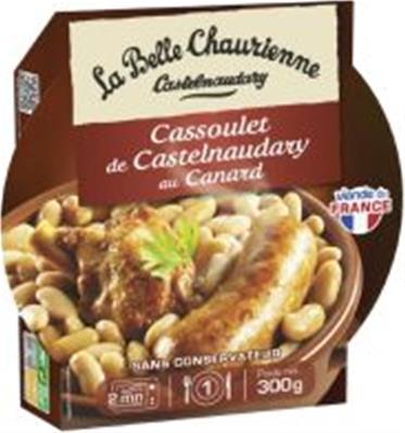 Plat cuisiné cassoulet de Castelnaudary au canard