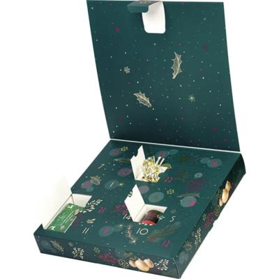 Coffret Vide Carton Carré Calendrier De l'Avent Nature Enchantée