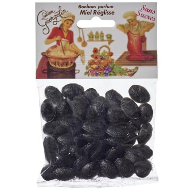 Bonbons au miel réglisse sans sucre 115 grs