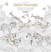 Carnet savane sauvage un safari  colorier