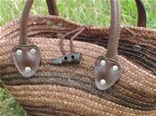 Petit sac de plage jonc de mer coloris marron