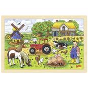 Puzzle bois la ferme des meuniers 24 pices