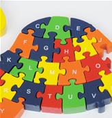 Puzzle bois tortue alphabet et chiffre